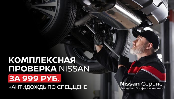 Комплексная проверка Nissan за 999 ₽